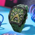 thumbnail image 2 of Men's Square Wrist Watch Silicone Sports Watch Waterproof Analog Digital Multifunction Clock, 2 of 5