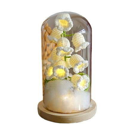 

Handmade Lily of the Valley nightlight Gift-crochet creative gift