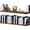 Rustic Brown, variant on White Wall Bookshelf Pine Wood Large 31.5×7.87 Inch White and Gold Floating Shelves with Elegant Lines,Floating Book Shelves for Wall,White Gold Shelves,Floating Bookshelves Set of 2.