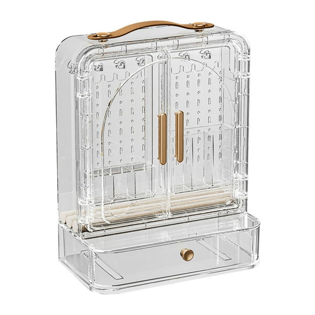 Organizador de stand de joyería, soporte de aretes, vitrina transparente de gran capacidad, joyero para pulseras de pendientes colgantes