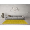 thumbnail image 3 of Ahgly Company Indoor Square Abstract Yellow Contemporary Area Rugs, 6' Square, 3 of 4