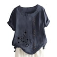 thumbnail image 1 of Birdeem T-Shirt Ample Décontracté d'Été pour Femme à Col Rond, Manches Courtes, Imprimé, 1 of 5