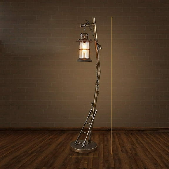 Floor lamp American Country Floor Lamp Vintage Industrial Standing Lamps for Bedroom Foyer Living Room Art Deco Floor Floor lamp