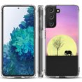 thumbnail image 1 of Shockproof Hybrid Bumper Phone Case for Samsung galaxy S21+ 5G / S21 Plus 5G, by OneToughShield ® - Moonlight Elephant, 1 of 3