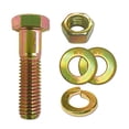 thumbnail image 1 of (20 juegos) 1/4-20x1-1/4" Grado 8 Tornillos de tapa hexagonal Tornillos Tuercas Arandelas planas y de seguridad Amarillo, 1 of 2