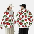 thumbnail image 6 of Fotbe Hand Drawn Strawberry Men's Women's UPF 50+ Sun Protection Jacket Hooded Cooling Shirt with Pockets Hiking Outdoor Performance-, 6 of 9