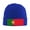 Blue, variant on Portugal Flag Winter Beanie Hats for Men Women Warm Cozy Knitted Cuffed Skull Cap Red