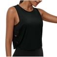 thumbnail image 2 of Pima Cotton Large Armhole Tank Tops for Women - Workout Sport Athletic Yoga Running Gym Loose Crop Sleeveless Shirts, 2 of 8