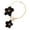 Black, variant on Elegant Snake Bone Chain Anklet With 3D Flower Charm Summer Foot Jewelry Gift