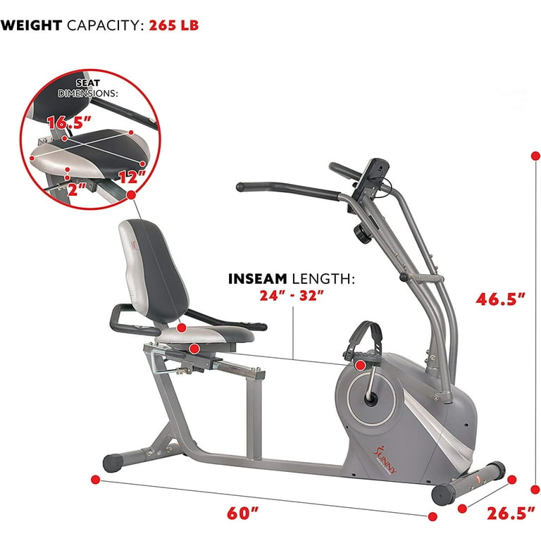 Sunny cross training magnetic recumbent bike deals