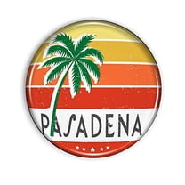 Pasadena California Magnet Strong and Flexible Pasadena California Refrigerator Magnet 1.1 Inch Epoxy Dome