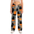 thumbnail image 5 of Zydvens Women Halloween Pajama Pants Wide Leg Lounge Wear with Pockets Soft Elastic Waist Drawstring Sleepwear Bottoms Cute Cartoon Cat Pumpkin Costume Cosplay Party S-3XL, 5 of 7