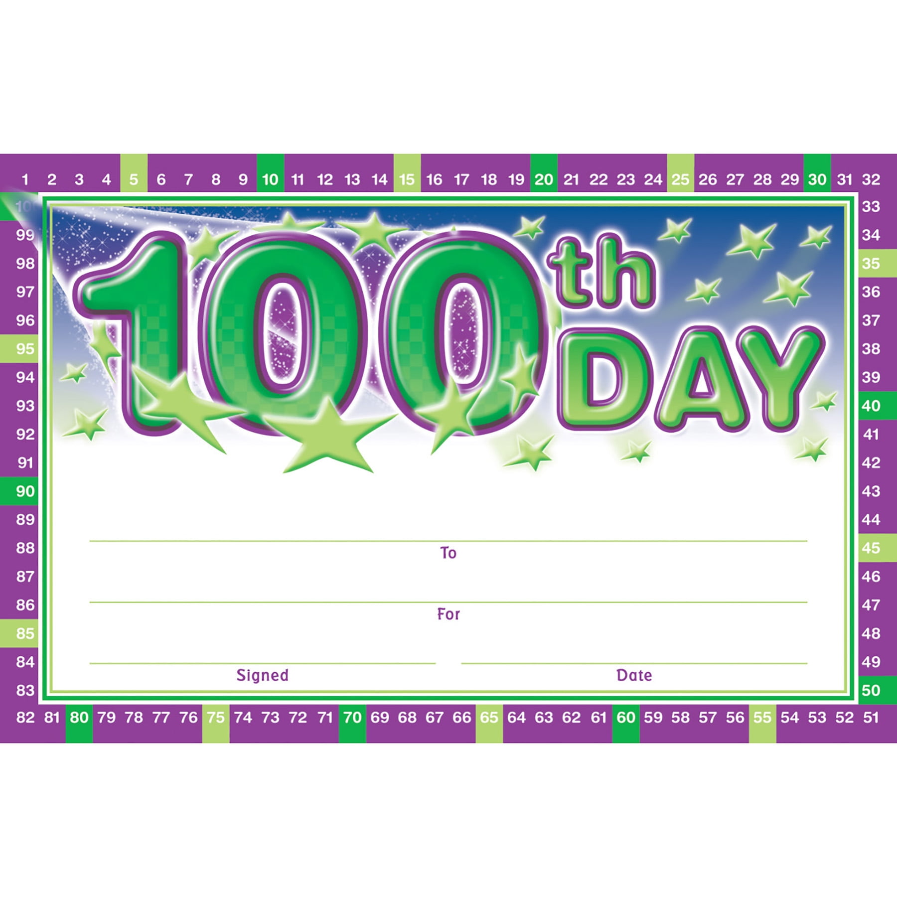 North Star Teacher Resources 100th Day Anytime Awards, 36 Per Pack, 6 Packs