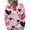 AA#-011 Pink, variant on Valentine's Day White Cardigan for Women Long Sleeve Black and White Shrugs Lightweight Open Front Shrug Cardigan Love Heart print Dressy Draped Floral Cardigan