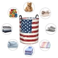 thumbnail image 6 of Daiia Vintage American Flag Round Laundry Basket with Handles Thickened Waterproof Circular hamper,Dirty Clothes Storage Basket for Bedroom,Bathroom,College Dorm-, 6 of 8