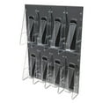 thumbnail image 2 of Deflecto Stand-Tall 8-Bin Wall-mount Literature Rack, Leaflet, 18.25" W x 3.38" D x 23.75" H, Clear/Black, 2 of 8