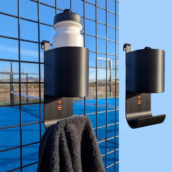 Outdoor Tennis Water Bottle and Towel Rack Organizer – Durable Multi-Color Plastic Storage Solution, Space-Saving Design for Court or Gym, Easy Installation
