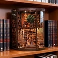 thumbnail image 7 of Book Nook Kit, 3D Wooden Puzzles for Adults, DIY Miniature House Kit for Adults, Booknook with LED Light, Gifts for Family, Friends, 7 of 7