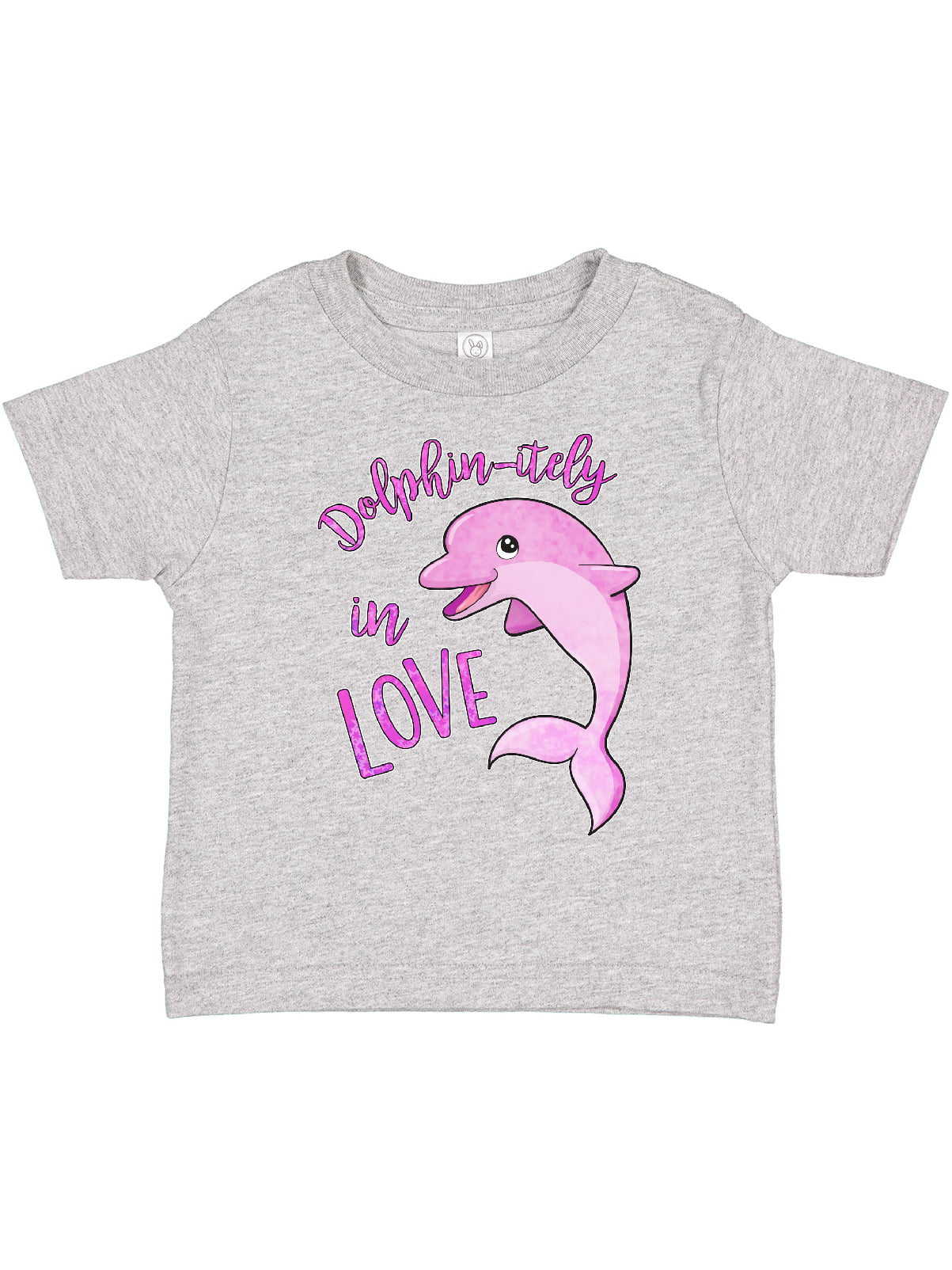 Inktastic Dolphin-itely in Love- Pink Dolphin Toddler Toddler Girl T-Shirt - Walmart.com