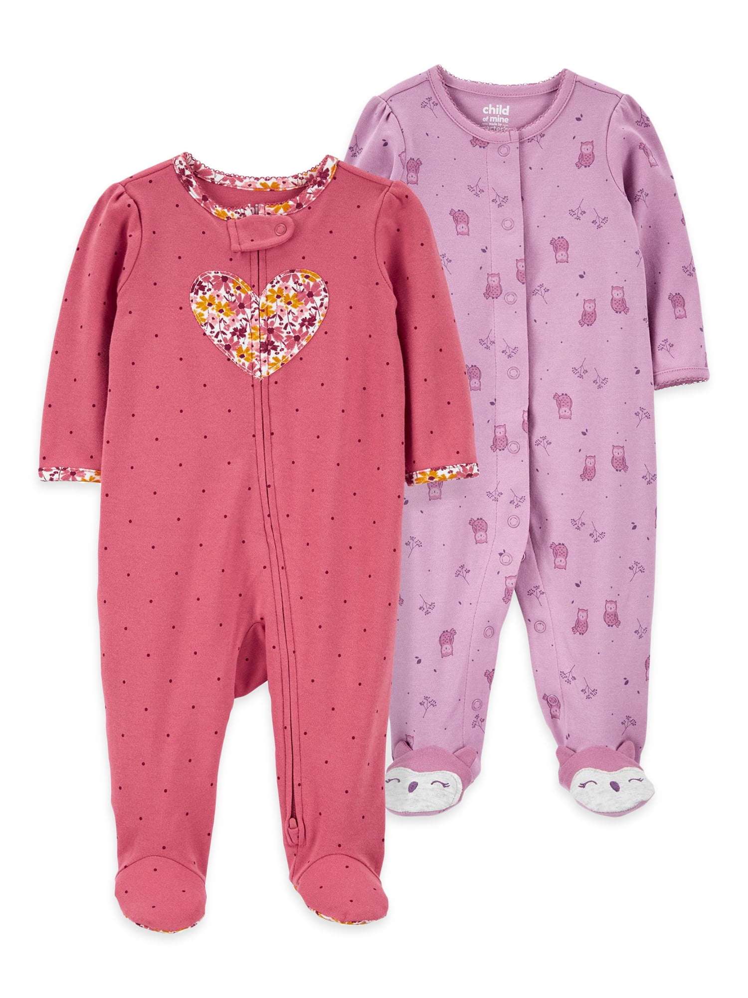 Carter's Child of Mine Newborn Baby Girls Interlock Sleep 'N Play