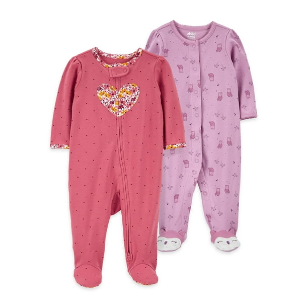 Carter's Child of Mine Newborn Baby Girls Interlock Sleep 'N Play