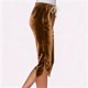 thumbnail image 4 of Pincandy Women's Solid Color Sports Casual Drawstring Elastic Waist Pants with Pockets, Split Hem, 7-Point Length, Casual & Daily Wear, 4 of 7