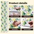 thumbnail image 5 of Peel and Stick Wallpaper Green Leaves Yellow Wildflowers Botanical Watercolor Wall Mural 23.6in x 9.8ft Self Adhesive Removable Wall Paper Renter Friendly Wallpaper for Nursery Bedroom Cabinets, 5 of 8