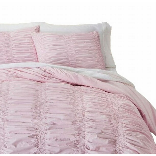 Simply Shabby Chic Pink Ruched 2 Pc, Pink Duvet Cover Twin