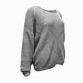 thumbnail image 3 of Fesfesfes Women Sweaters Knitwear Pure Color Mohair Pullover Hollow Sweater, 3 of 7