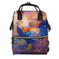 thumbnail image 1 of Fotbe Rooster Oil Painting Mochila Maternidad - Lona de Sarga Impermeable, Mochila de Pañales de Gran Capacidad con Múltiples Bolsillos y Correas Ajustables, 1 of 6