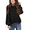 Black, variant on Arshiner Girls Shirts Lace Raglan Long Sleeves Crewneck Casual Soft Kids Blouse Tee Tops