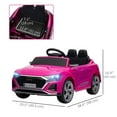 thumbnail image 2 of CoSoTower 12V Battery Powered Kids Electric Car, Audi Q8 etron Sportback Licensed Ride on Car w/ Remote Control, Pink, 2 of 7
