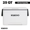 thumbnail image 3 of (2 pack) Igloo 25 QT Marine Hard Sided Cooler, White, 3 of 13