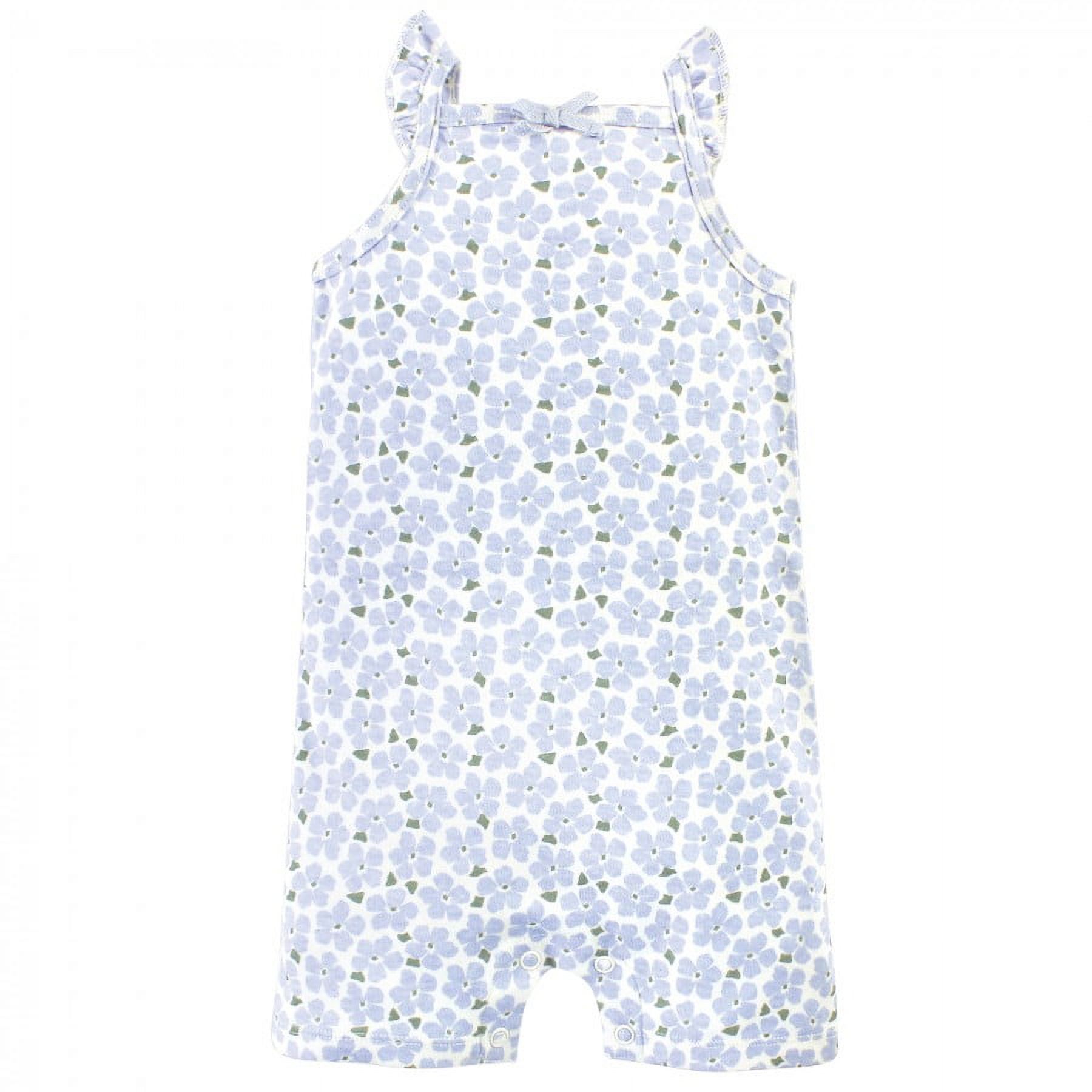 Touched by Nature Baby Girl Organic Cotton Rompers 3pk, Flutter Garden, 18-24 Months