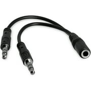 Angle View: StarTech.com 3.5mm 4 Position to 2x 3 Position 3.5mm Headset Splitter Adapter, F/M
