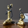 thumbnail image 4 of Jesscasday African Culture Inspireds Resins Black Woman Statue for Living Room Display, 4 of 21