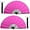 Rose Red, variant on Large Folding Hand Fans: 2 Pack Premium Fabrics Folding Handheld Fan, Rave Fan with Thickened Plastic Frame, for Men and Women Performance, Dance, Decorations, Festival, Gift (Green)