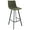 Olive Green, variant on 40.55 x 17.71 x 18 in. Elland Modern Upholstered Leather Bar Stool with Iron Legs & Footrest, Peacock Blue - Set of 2
