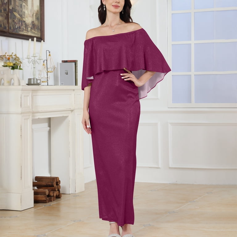 holiday party dress fit and flare Midi cocktail dress boat neck Holiday party attire Fit and flare dresses women Modest dresses for wedding guest Elegant office dress