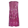 thumbnail image 4 of Womens Tank Tops Plus Size under $5 Sleeveless Printed Pocket Casual Long Cardigan Purple M, 4 of 5