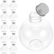 thumbnail image 4 of 25 botellas de plástico transparente de 150 ml, redondas, con forma de bulbo, ideales para decoración navideña. Incluyen tapa. Perfectas para dulces y regalos de boda., 4 of 8