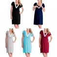 thumbnail image 6 of Popvcly Comfy Maternity Nursing Nightgown for Woman,V-Neck Maternity Dress Lounge Dress S-XXL, 6 of 6