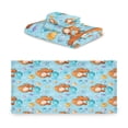 thumbnail image 2 of 3 Sizes of Towel Sets Including Bath Towel Hand Towel and Washcloth for Daily Use Little Mermaids and Seashells, 2 of 8