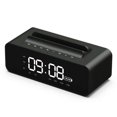 thumbnail image 1 of Reloj dual estéreo casero del altavoz del altavoz del despertador del espejo del LED del tenedor del teléfono móvil de Bluetooth, 1 of 7