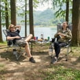 thumbnail image 4 of Folding Camping Chair For Adults With Adjustable Back, Heavy-Duty 500 Lbs Support, Oversized Collapsible Portable High Back Reclining Chair For Outdoor Lawn Patio Balcony (Grey), 4 of 7