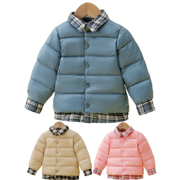 Toddler Baby Boys Girls Down Jacket Kids Winter Coat Outerwear 1-7Y