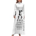 thumbnail image 1 of Tabla de optometría de Snellen Vestido largo Vestidos de mujer Ropa femenina Vestidos largos para mujer Vestido sexy para mujer, 1 of 4