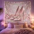 thumbnail image 2 of Pink Boxes and Flowers Tapestry Wall Hanging, 2 of 7