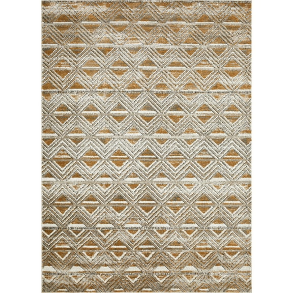 Loomaknoti Alanzo Alemza 6' x 9' Geometric Indoor Area Rug , Beige/Cream