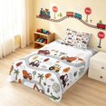 thumbnail image 3 of Erosebridal Construction Site Twin Sheets, Excavator Bedding, White Map 3-Piece (1 Flat Sheet, 1 Fitted Sheet and 1 Pillowcase), 3 of 6